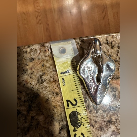 RLM Studios silver heart stamped “FORGIVE” with sterling silver safety clasp! ❤️ - Picture 5 of 6